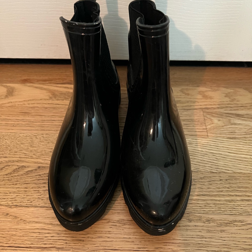 High Gloss Waterproof Ankle Boots